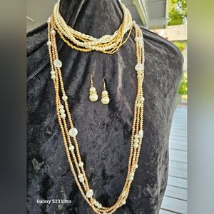 Ladies Necklaces with Earrings pierced